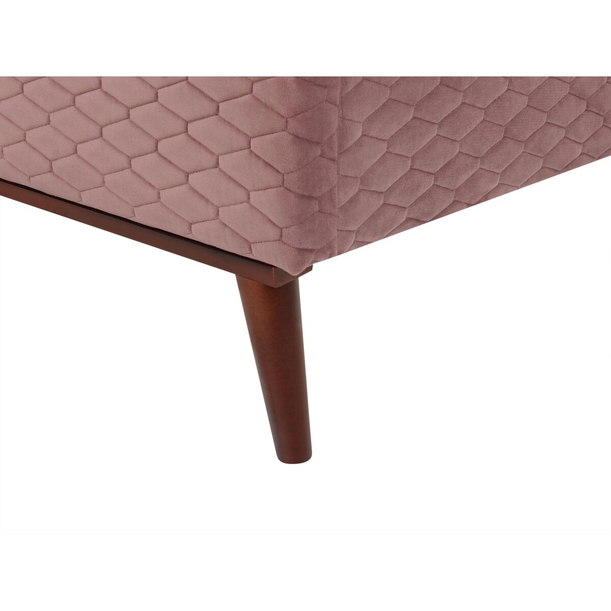 Łóżko welurowe 140 x 200 cm różowe BAYONNE