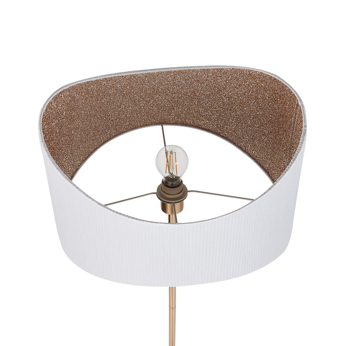 Lampa podłogowa metalowa złota CALVILLO