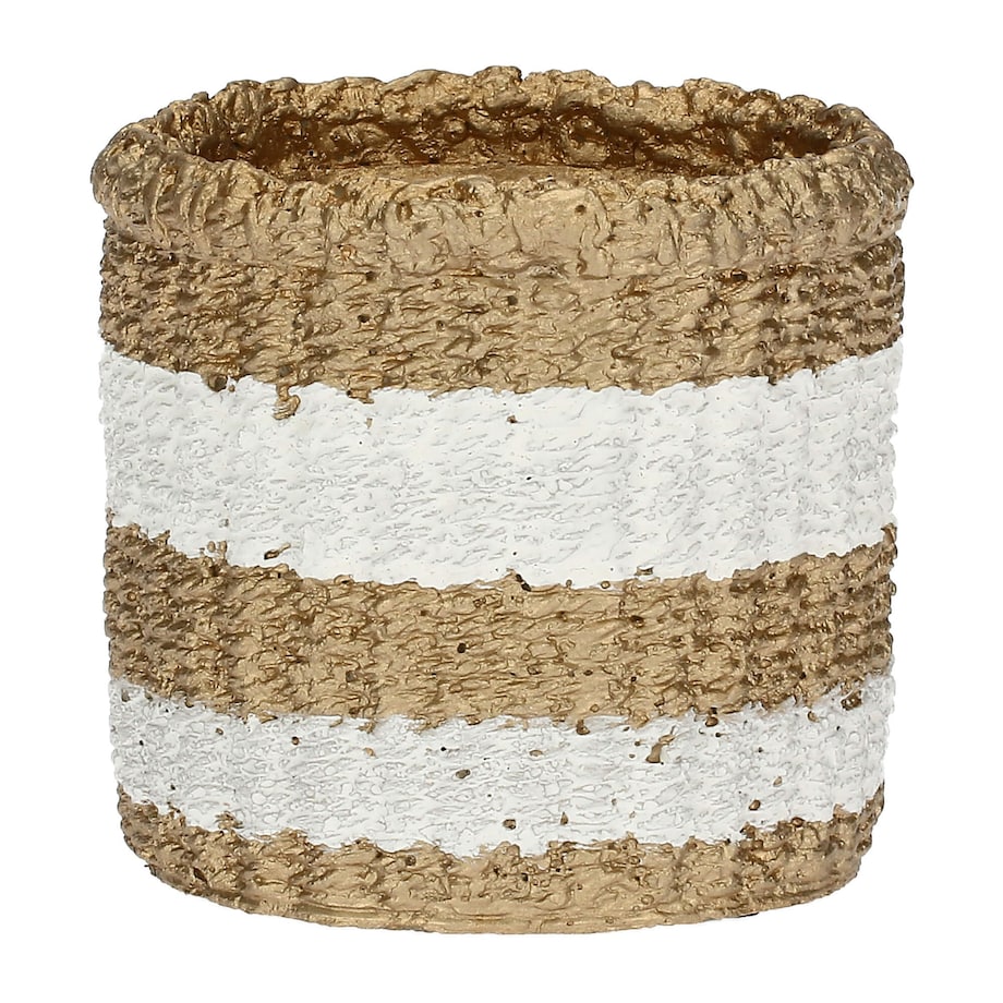 Rustykalna osłonka na doniczkę Pueblo - Beżowy, 11.5 cm