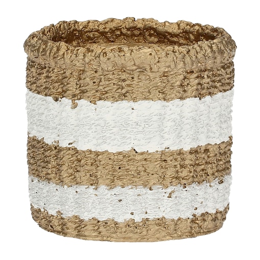Rustykalna osłonka na doniczkę Pueblo - Beżowy, 11.5 cm