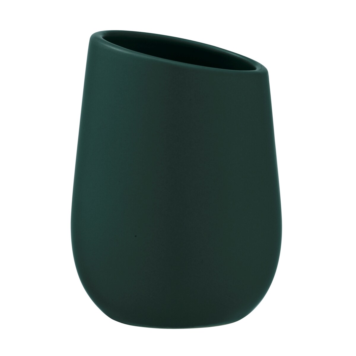 Kubek ceramiczny na szczoteczki BADI, WENKO, kolor ciemnozielony