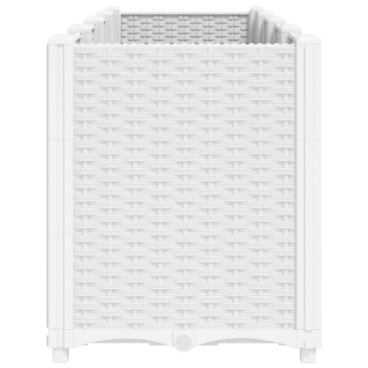 vidaXL Donica ogrodowa, biała, 160x40x53 cm, PP