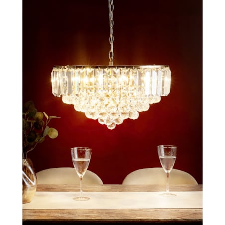 Żyrandol kryształowy 49 cm złoty ACHEIRO