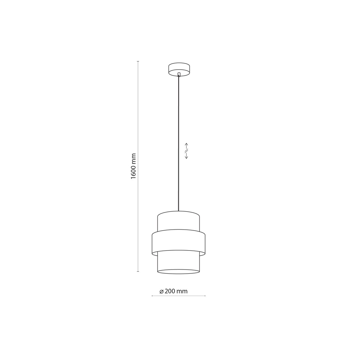 Lampa zwieszana okrągła glamour Calisto 4377 TK Lighting tkanina czarna złota