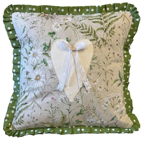 Poszewka Białe Serduszko - 45cm x 45cm