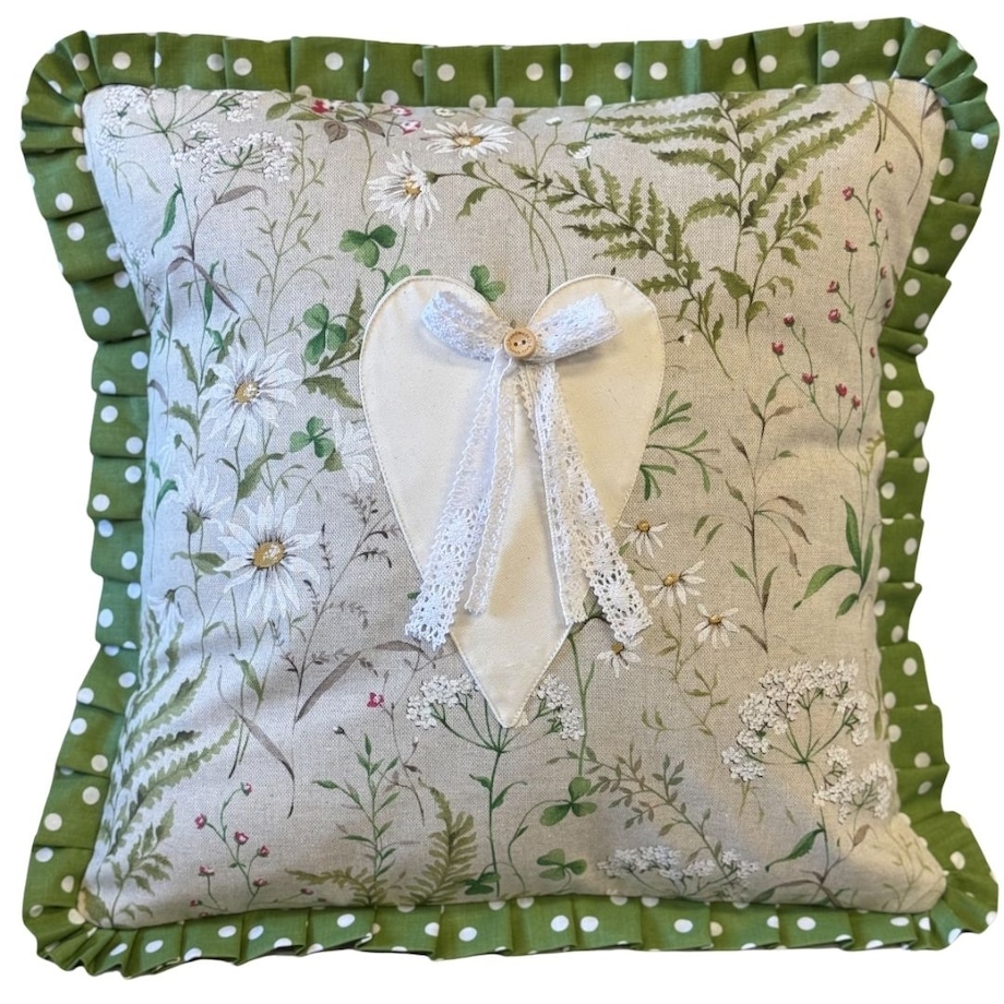 Poszewka Białe Serduszko - 45cm x 45cm