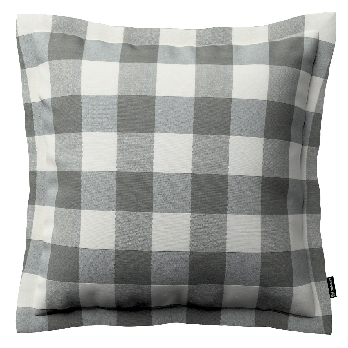 Poszewka Mona na poduszkę 45x45 szaro-biała krata (5,5x5,5cm)