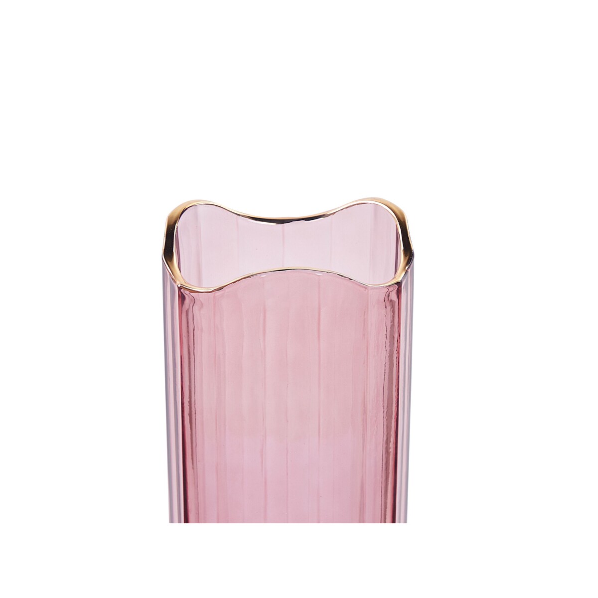 Wazon na kwiaty szklany 30 cm różowy PERDIKI