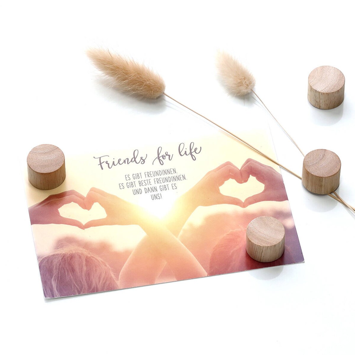 Drewniane magnesy, 4 sztuki, Ø 2,2 cm