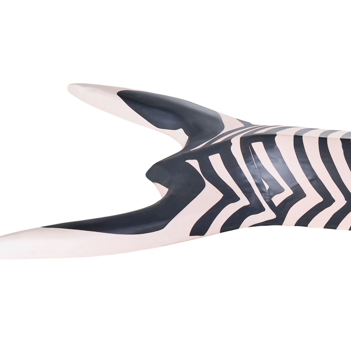 Dekoracja ścienna Zebra GBOKO Drewno mango 80 cm Czarny/ biały