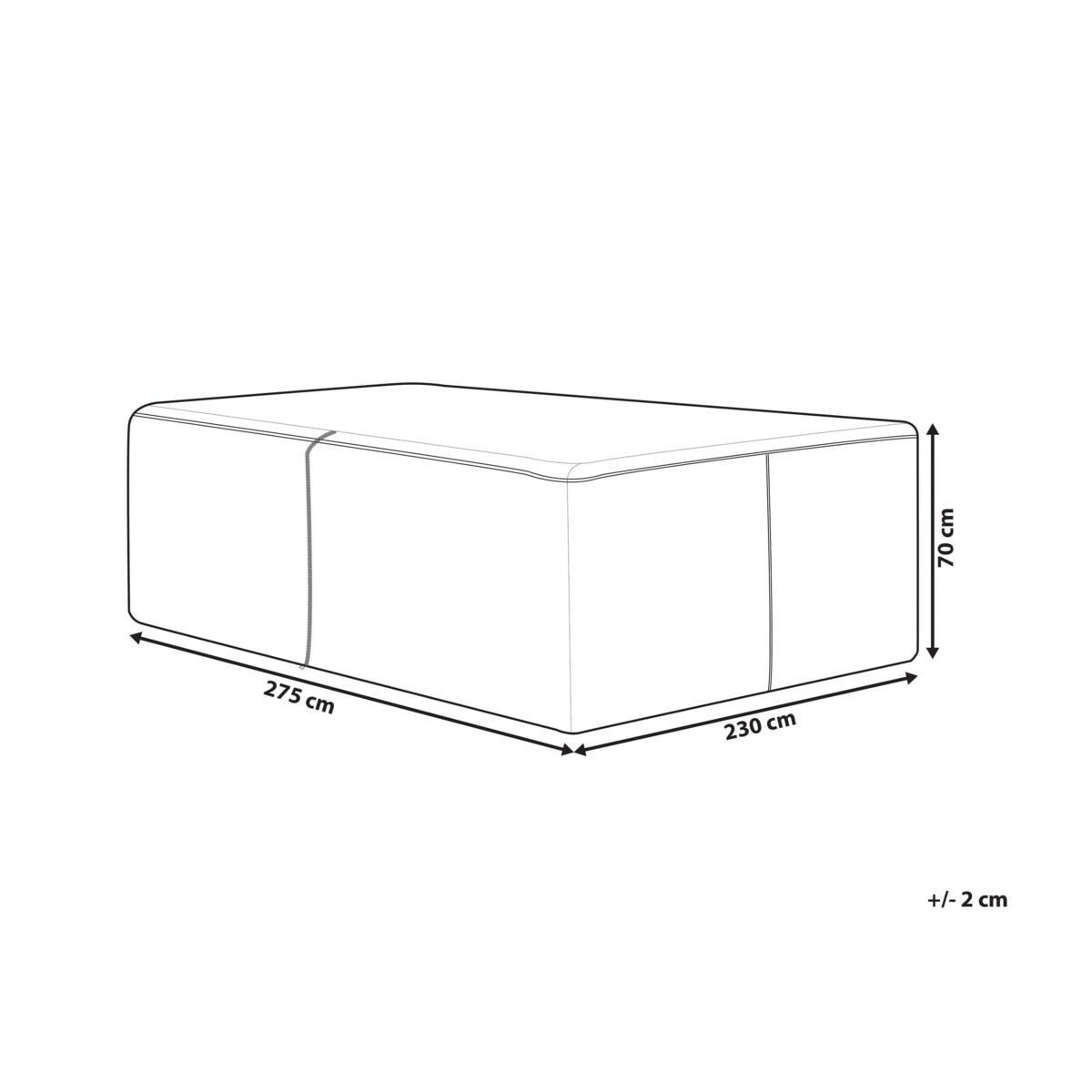 Pokrowiec przeciwdeszczowy CHUVA 275 cm 230 cm 70 cm Czarny