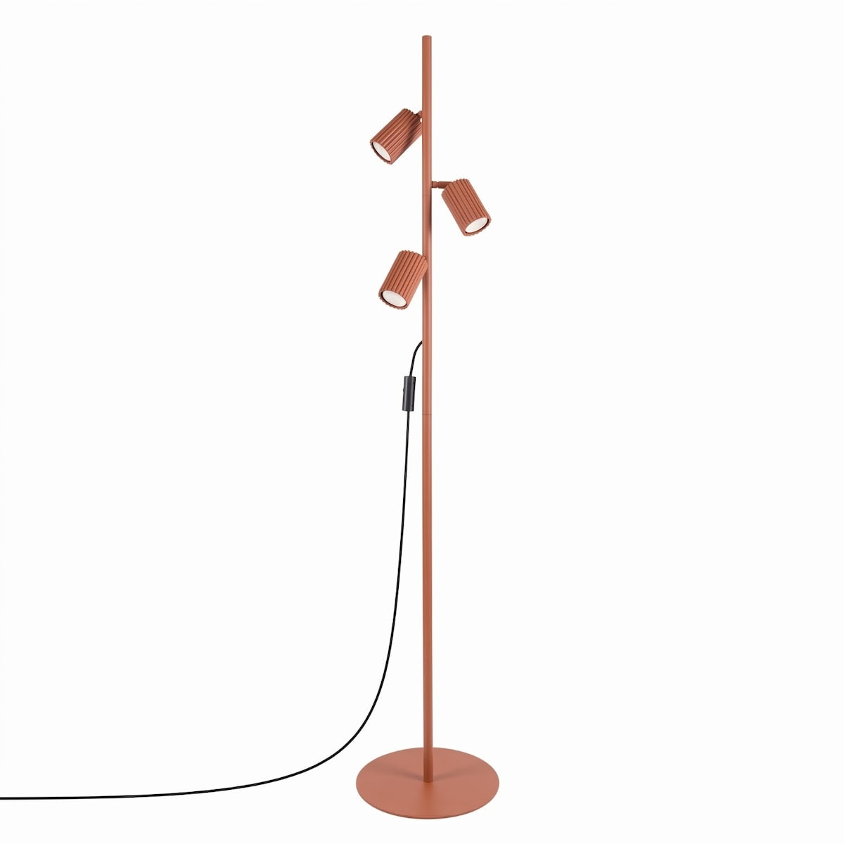 Lampa podłogowa KARBON 3 ochra czerwona