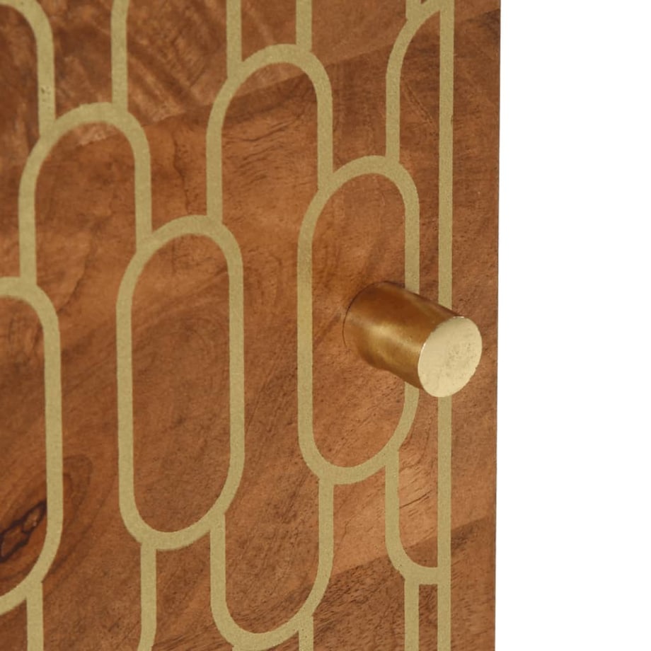 vidaXL Szafka nocna, 40x33x46 cm, lite drewno mango