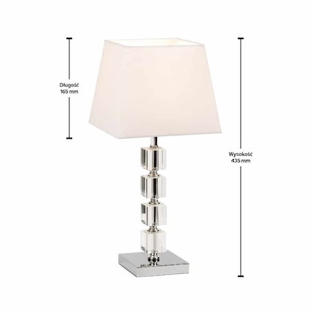 Nowoczesna lampa stołowa Murford 96940-TLCH Endon abażur tkanina metal biały