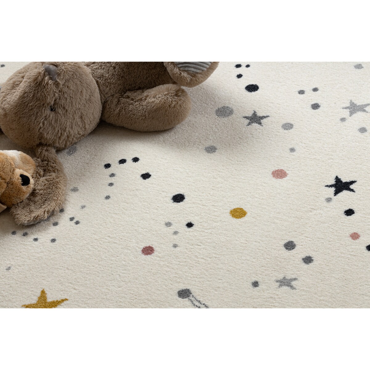 Dywan KIDDO 5308 krem gwiazdki dla dzieci, 160x220 cm