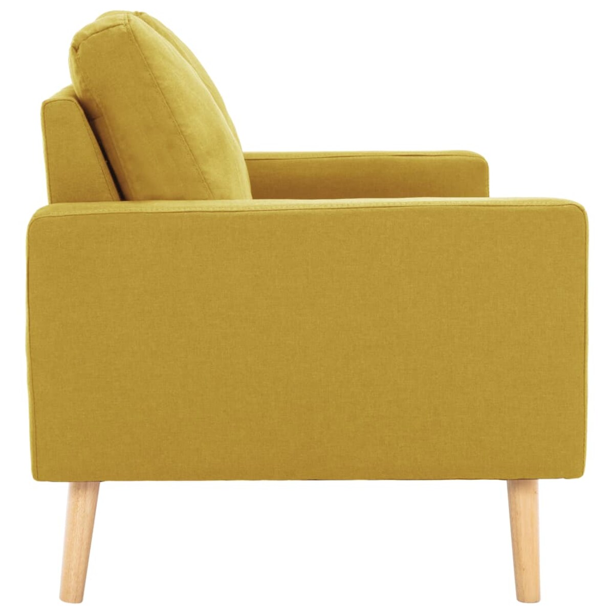 vidaXL 2-osobowa sofa, żółta, tapicerowana tkaniną