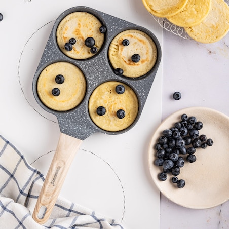 Patelnia marmurkowa 4 w 1 do naleśników jajek placków pancake 18cm SZARA KLAUSBERG