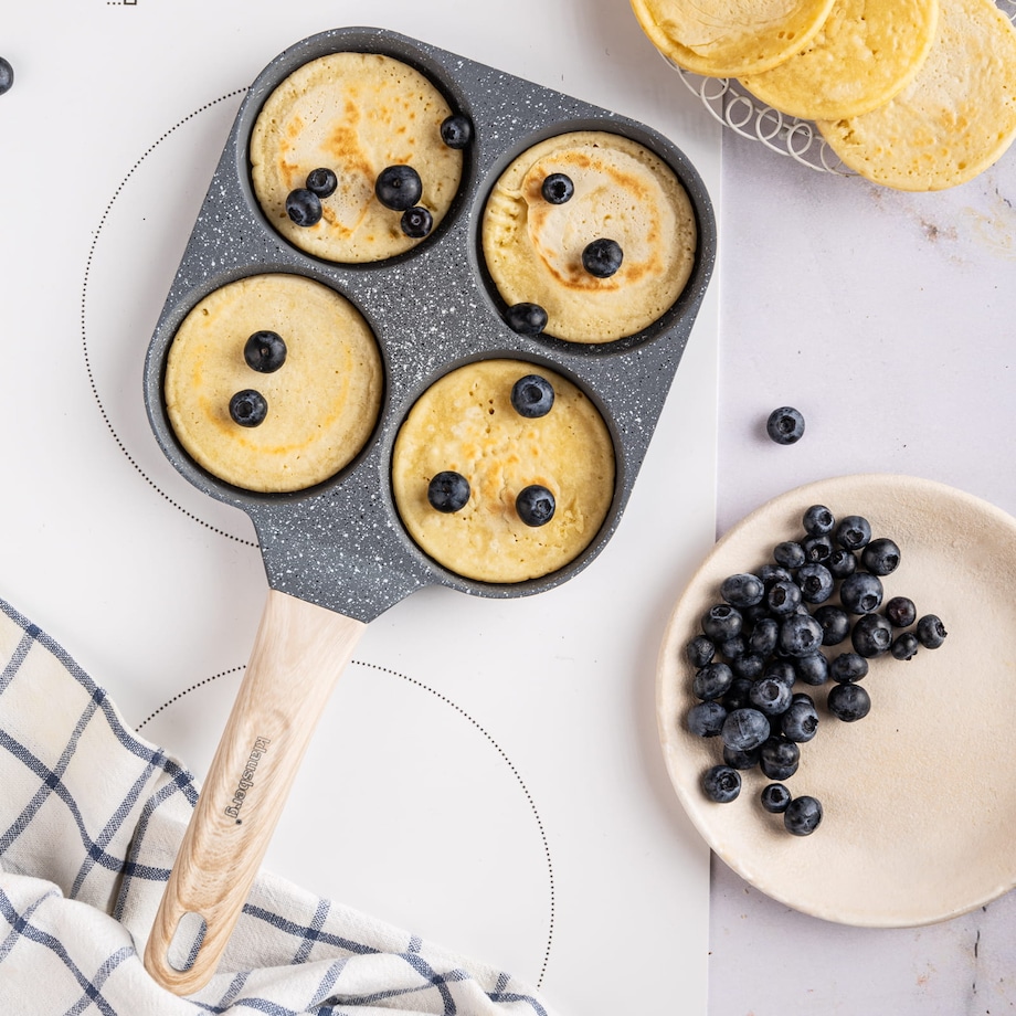 Patelnia marmurkowa 4 w 1 do naleśników jajek placków pancake 18cm SZARA KLAUSBERG