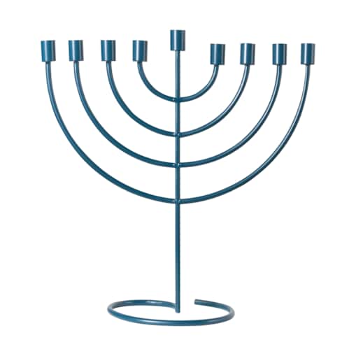 Świecznik AMORA Metal 50 cm Niebieski