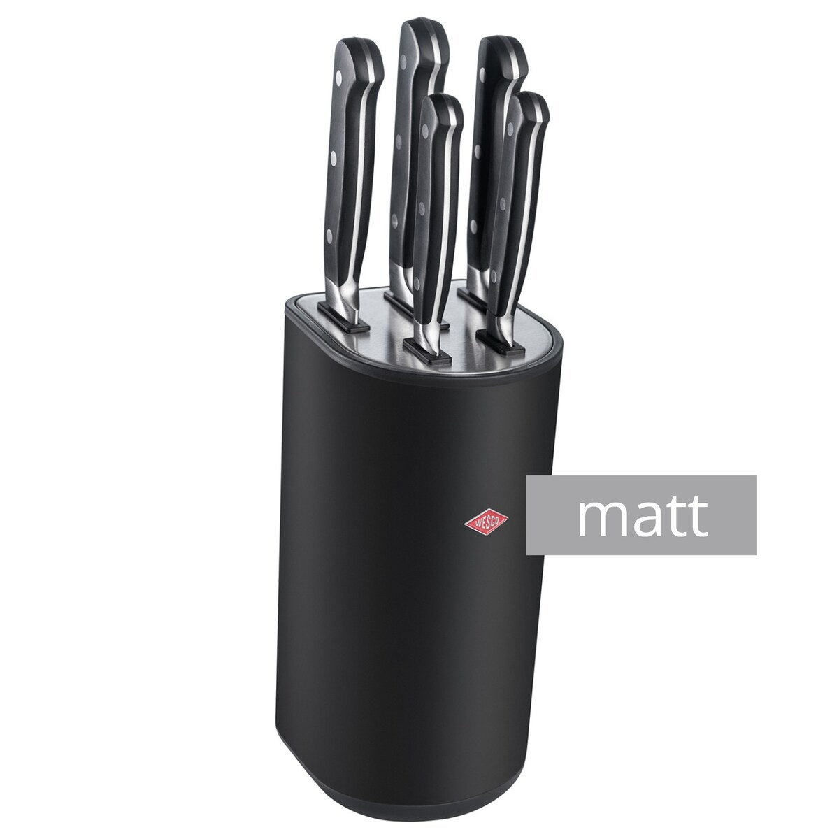 Zestaw 5 noży w bloku czarny matt LOFT- Wesco