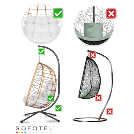 Fotel wiszący kokon ogrodowy składany huśtawka Tihuana Sofotel
