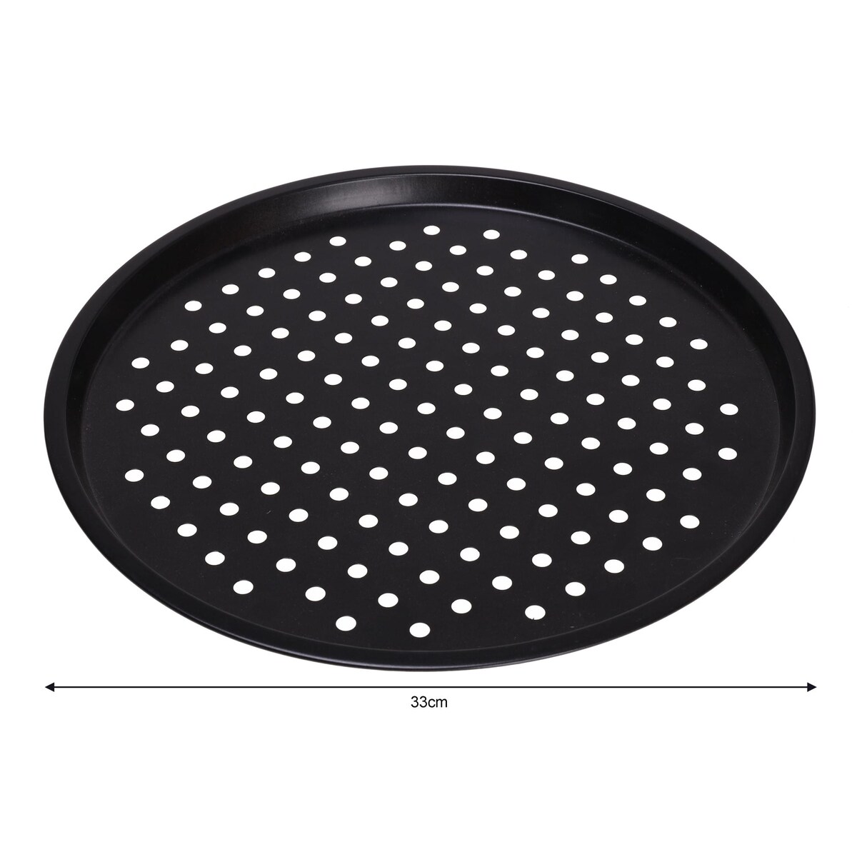 Forma blacha do pieczenia pizzy 33cm perforowana czarna KLAUSBERG