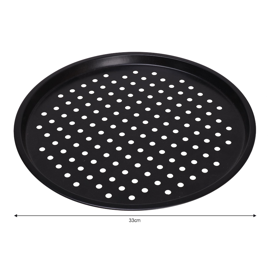 Forma blacha do pieczenia pizzy 33cm perforowana czarna KLAUSBERG