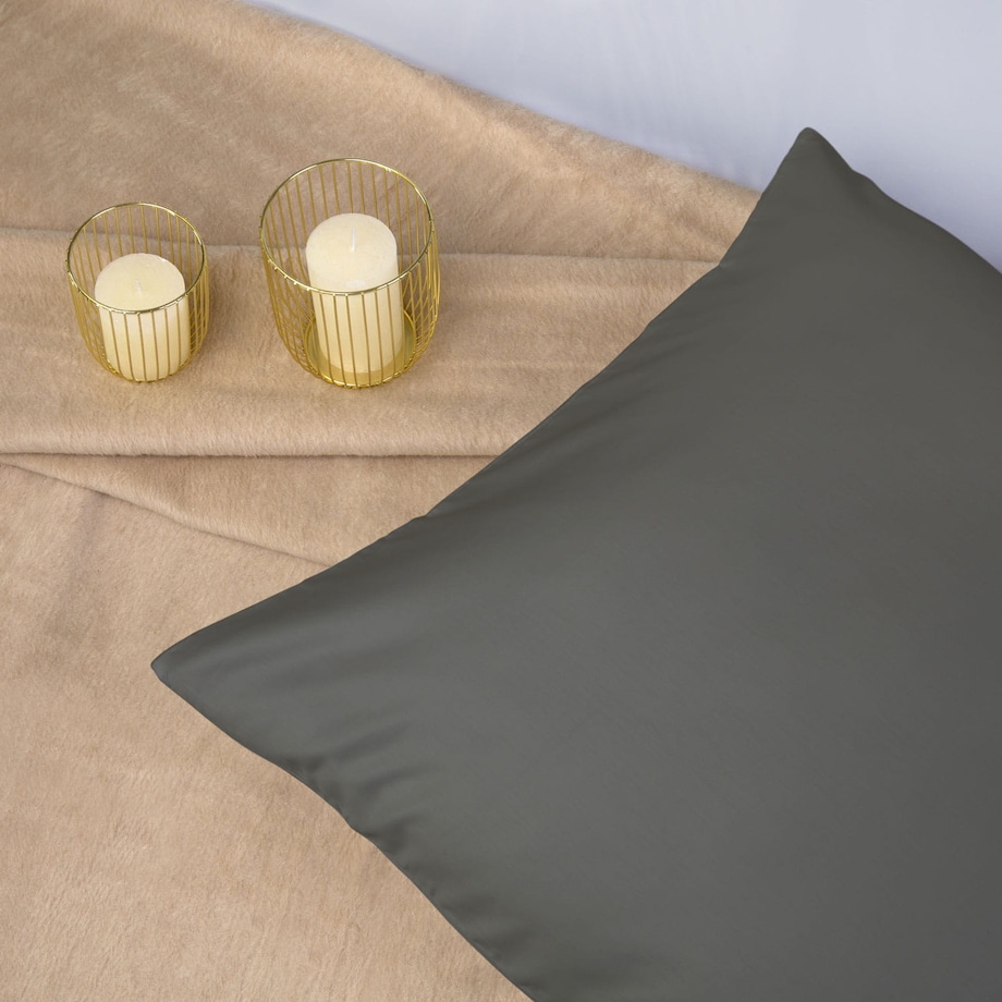 Pościel satyna bawełniana 140x200 kolor szary