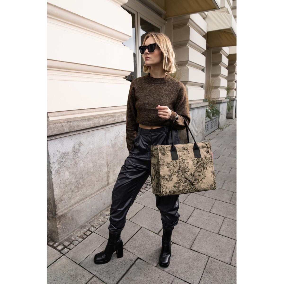 Torba DAILY SHOPPER, jacquard brown