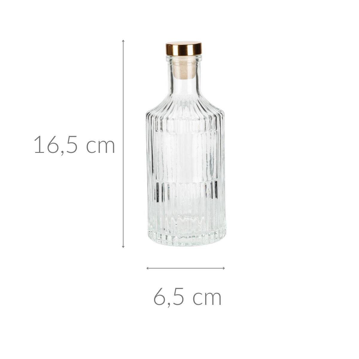 Karafka na wodę, przeźroczysta z korkiem