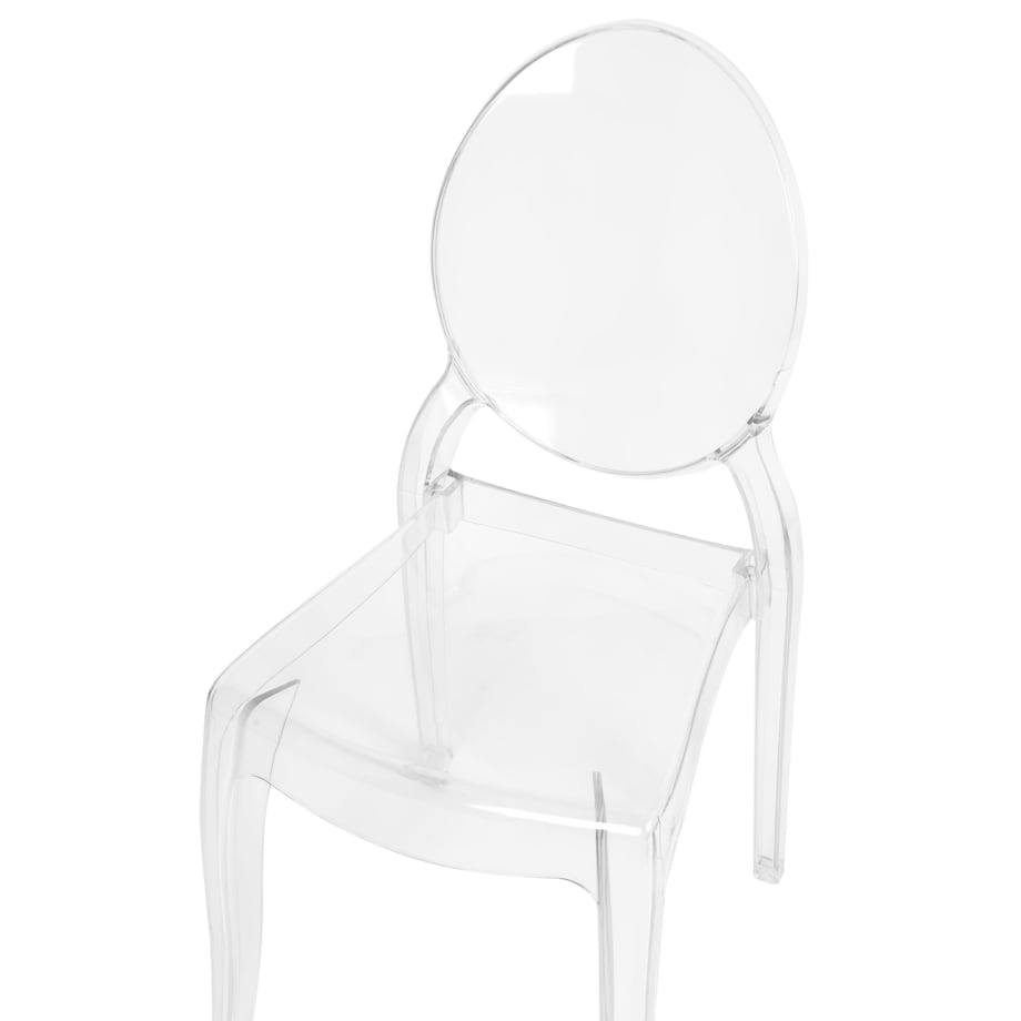 Zestaw 4 krzeseł do jadalni MERTON Przezroczysty