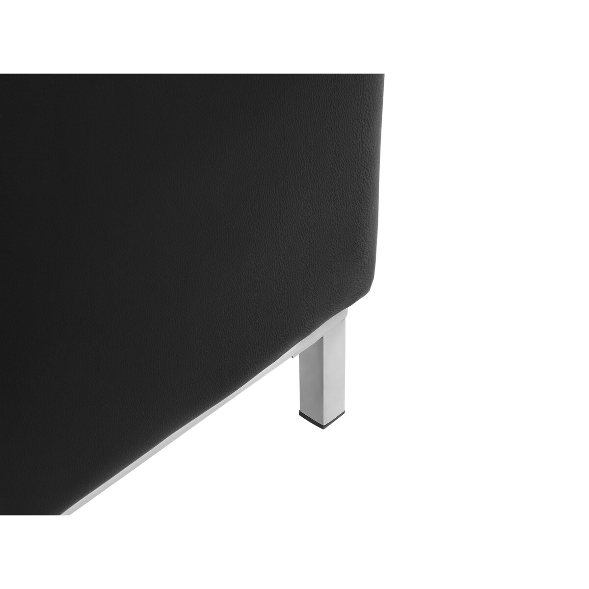 Otomana skórzana czarna OSLO