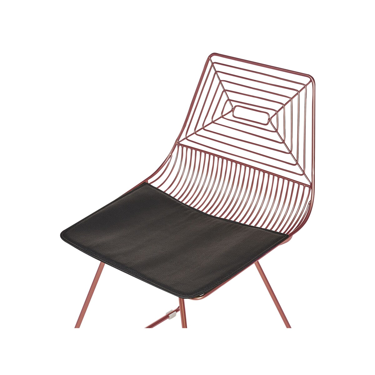 Zestaw 2 krzeseł do jadalni metalowy złoty róż BEATTY