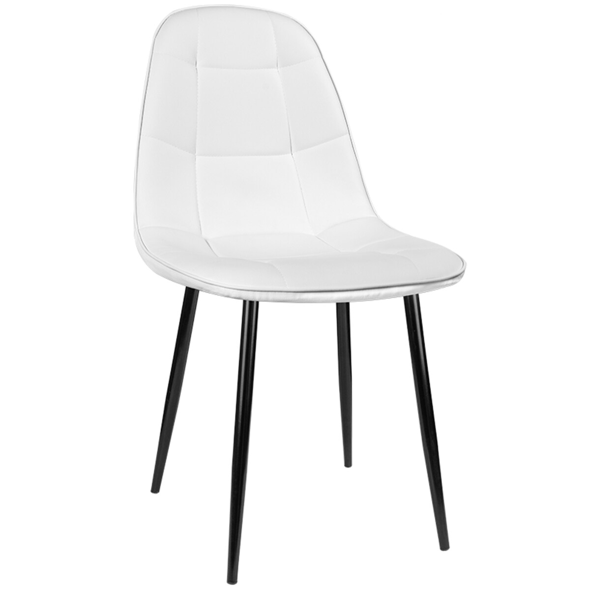 Krzesło tapicerowane ekoskóra białe nowoczesne loftowe