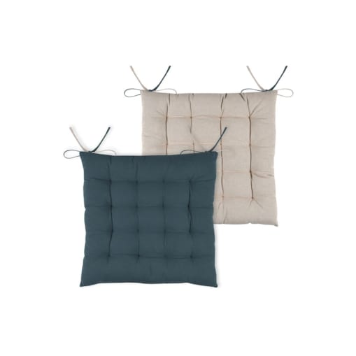 Poduszka na krzesło wiązana DUO, 100% bawełny, 40 x 40 cm