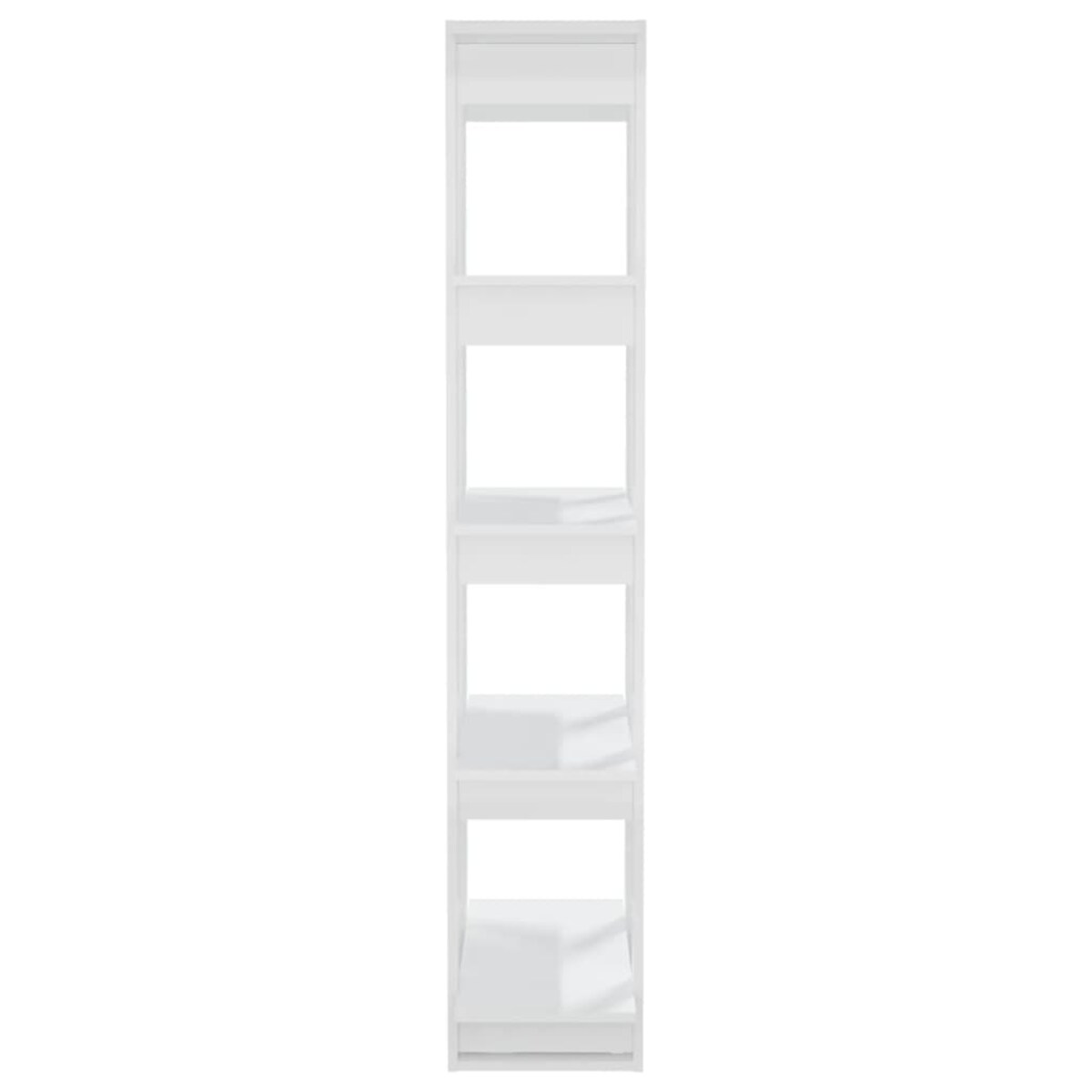 vidaXL Regał na książki/przegroda, wysoki połysk, biały, 80x30x160 cm