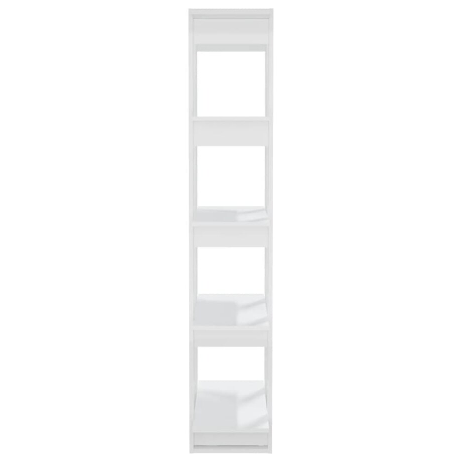 vidaXL Regał na książki/przegroda, wysoki połysk, biały, 80x30x160 cm