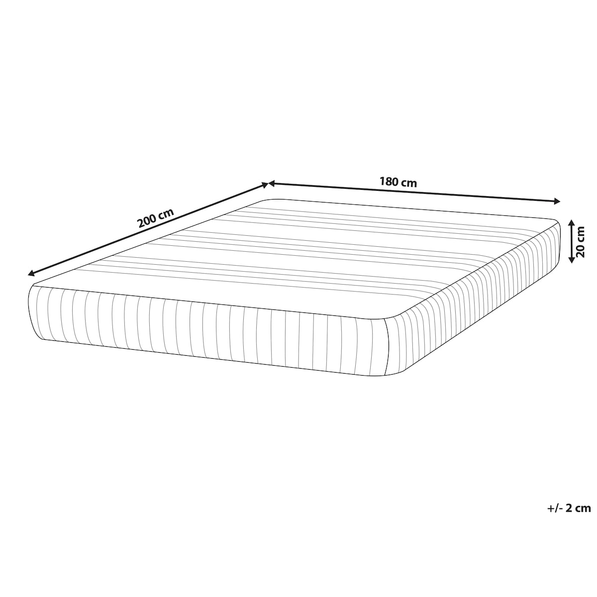 Materac lateksowy LATEX AIR 7 PLUS H2/3 średnio twardy 180 x 200 cm