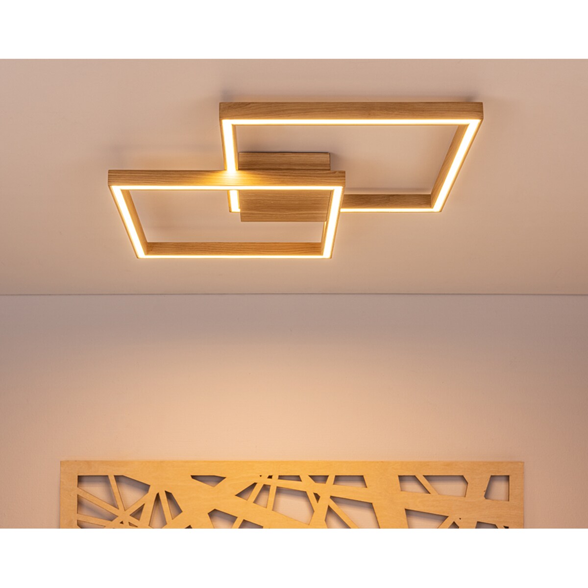 Drewniana Lampa Sufitowa BRITOP Lighting 1xLED 24V 48W Dąb Olejowany FSC, Sterowana Pilotem, Polski Producent, 1 szt.