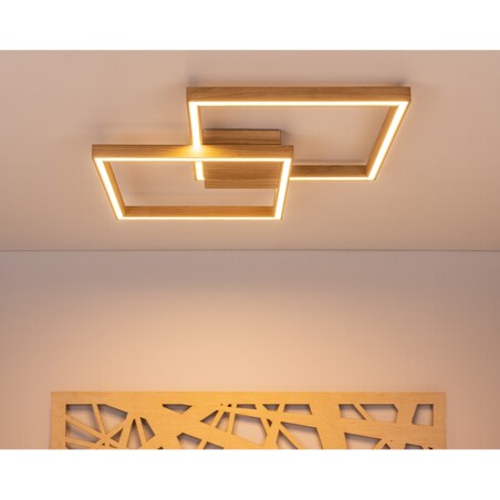 Drewniana Lampa Sufitowa BRITOP Lighting 1xLED 24V 48W Dąb Olejowany FSC, Sterowana Pilotem, Polski Producent, 1 szt.