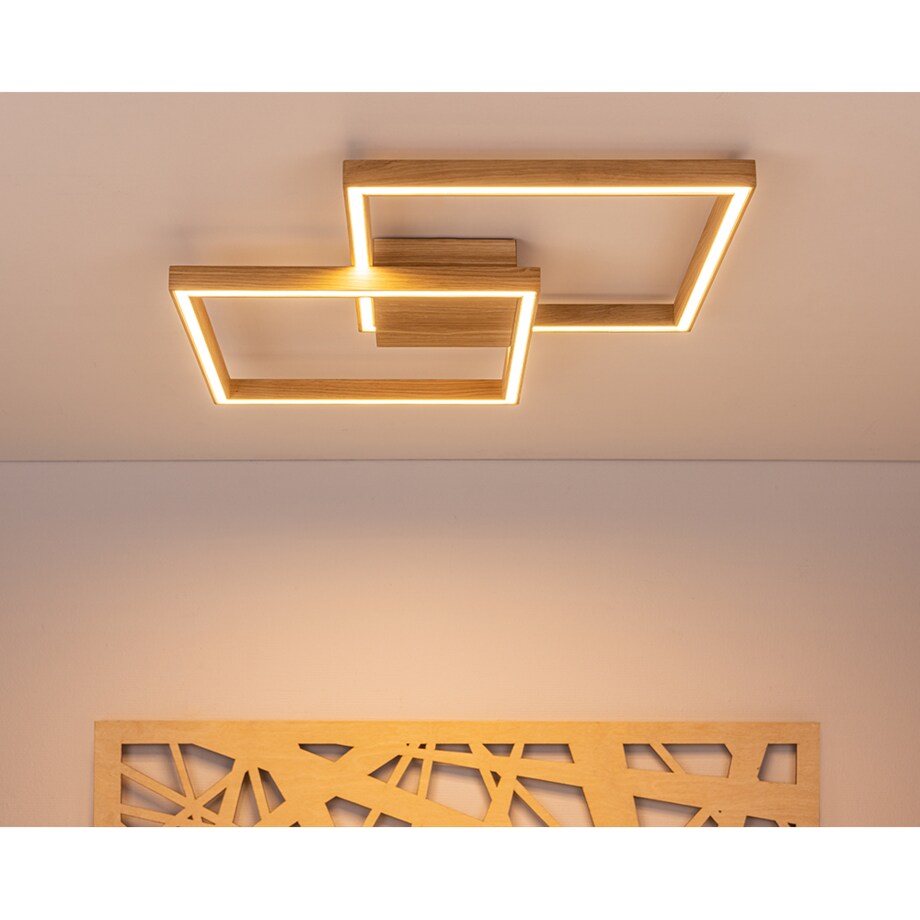 Drewniana Lampa Sufitowa BRITOP Lighting 1xLED 24V 48W Dąb Olejowany FSC, Sterowana Pilotem, Polski Producent, 1 szt.