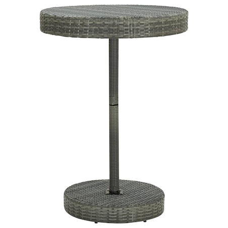 vidaXL Stolik ogrodowy, szary, 75,5 x 106 cm, polirattan