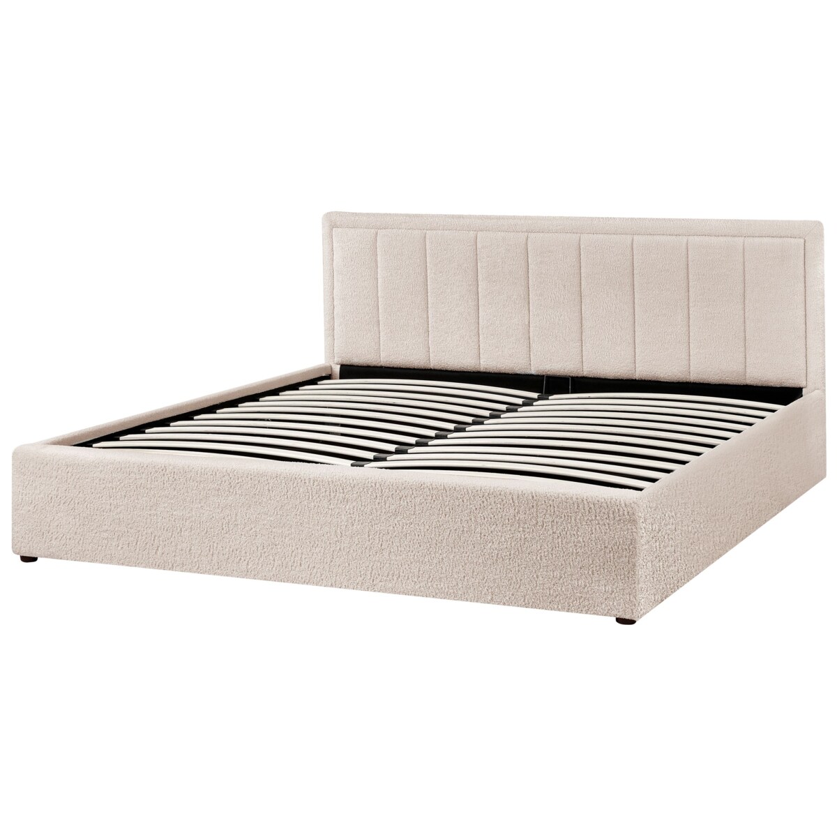 Łóżko z pojemnikiem MONTLAUR 180 x 200 cm Boucle Beżowy