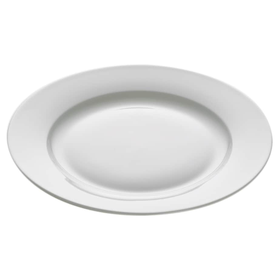 Talerz śniadaniowy Cashmere Round z rantem, biały, 23 cm