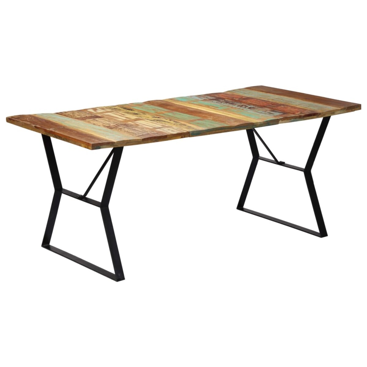 vidaXL Stół do jadalni, 180x90x76 cm, z litego drewna z odzysku