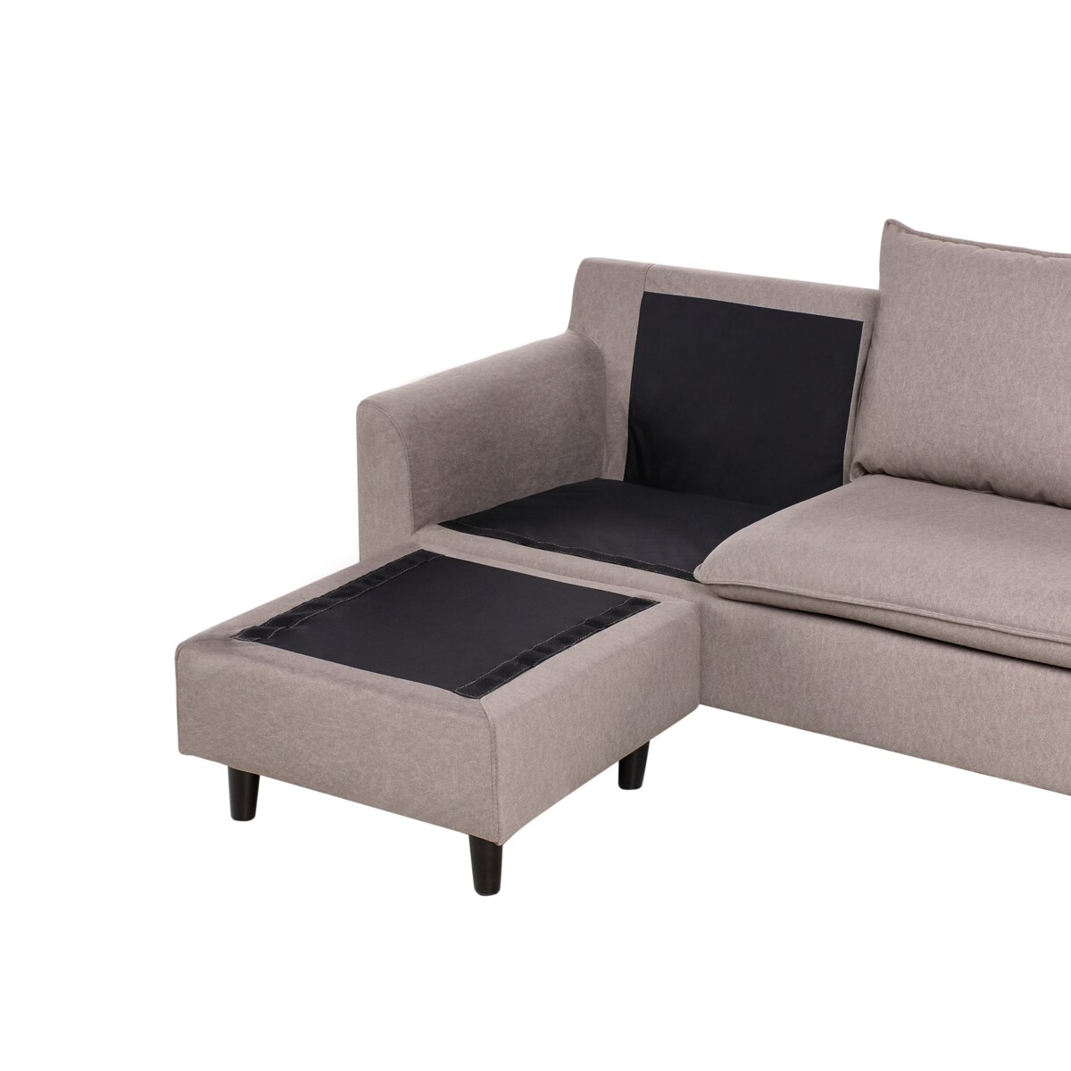 Narożnik prawostronny beżowoszary ELVENES