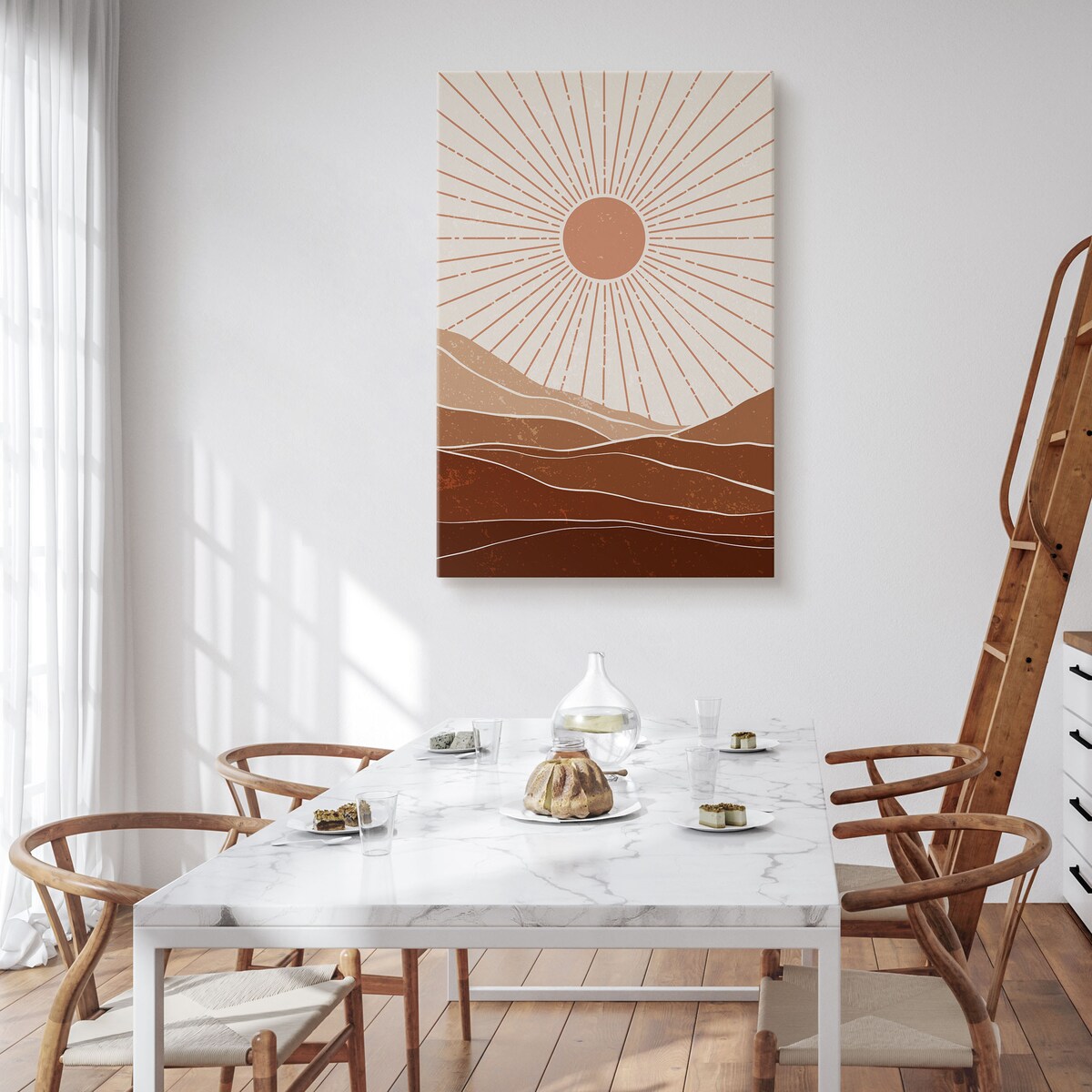 Obraz Azteckie Słońce Promienie 80x120cm