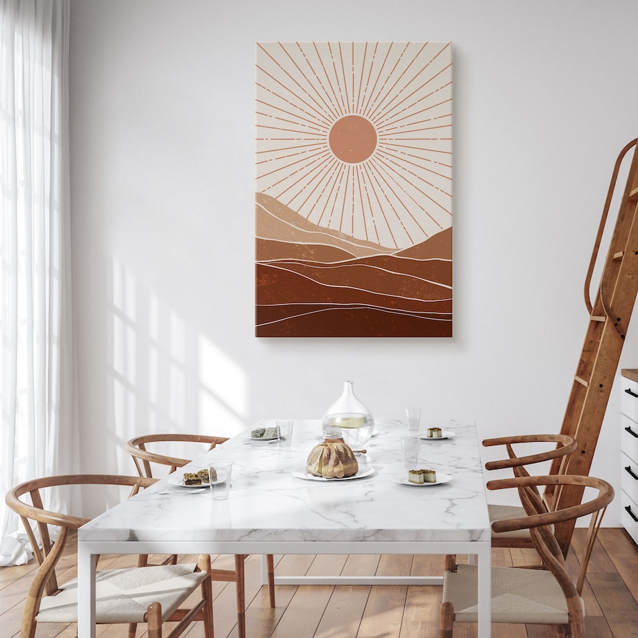 Obraz Azteckie Słońce Promienie 80x120cm