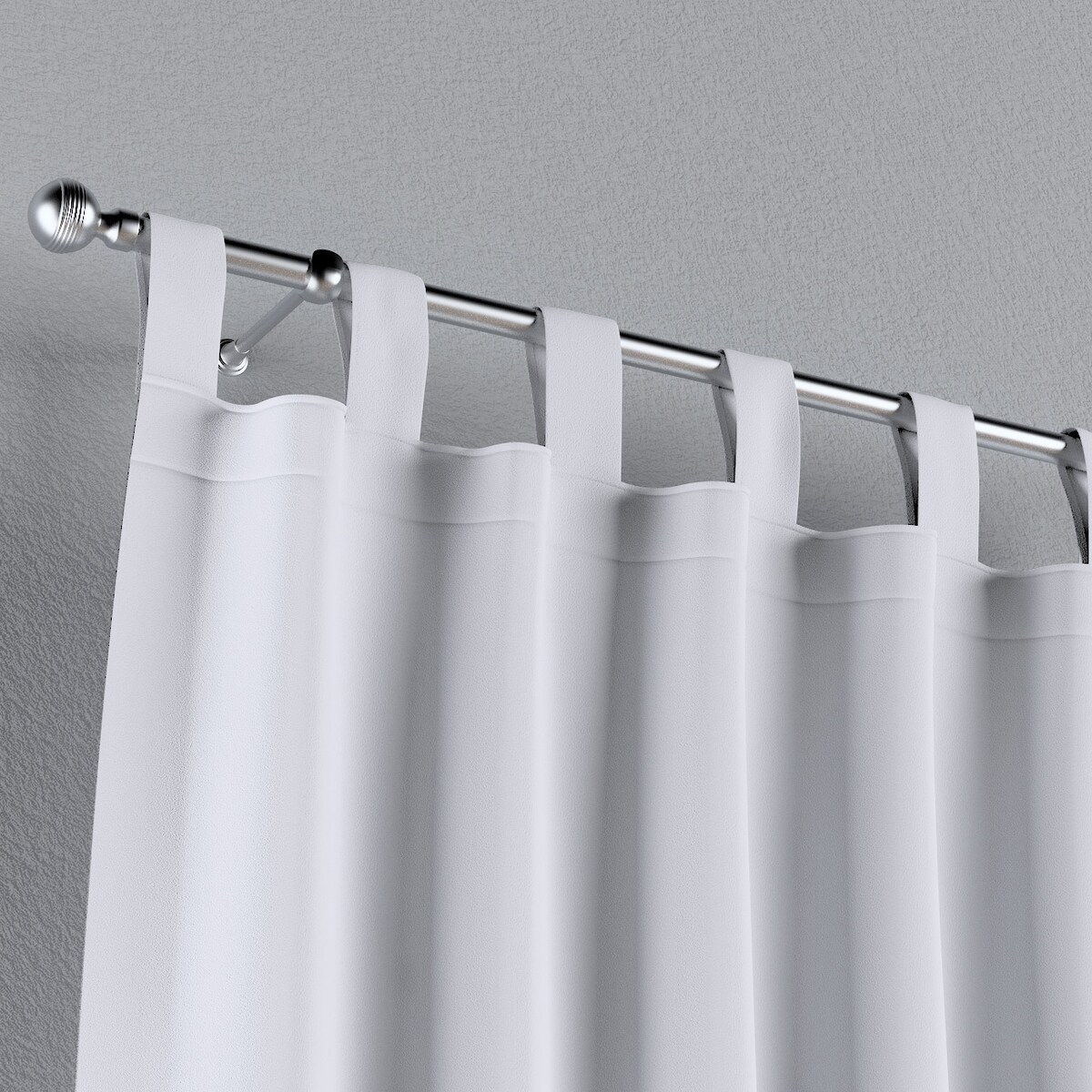 Zasłona na szelkach 1 szt. 130x260 stalowa biel