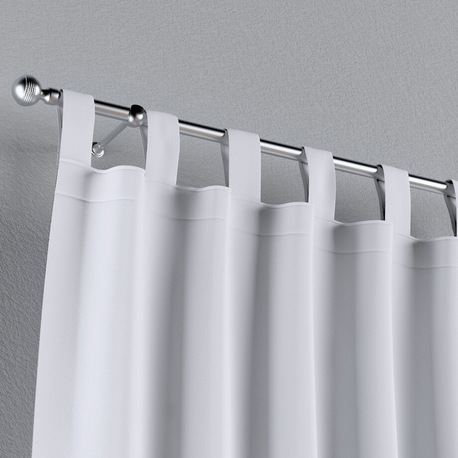 Zasłona na szelkach 1 szt. 130x260 stalowa biel